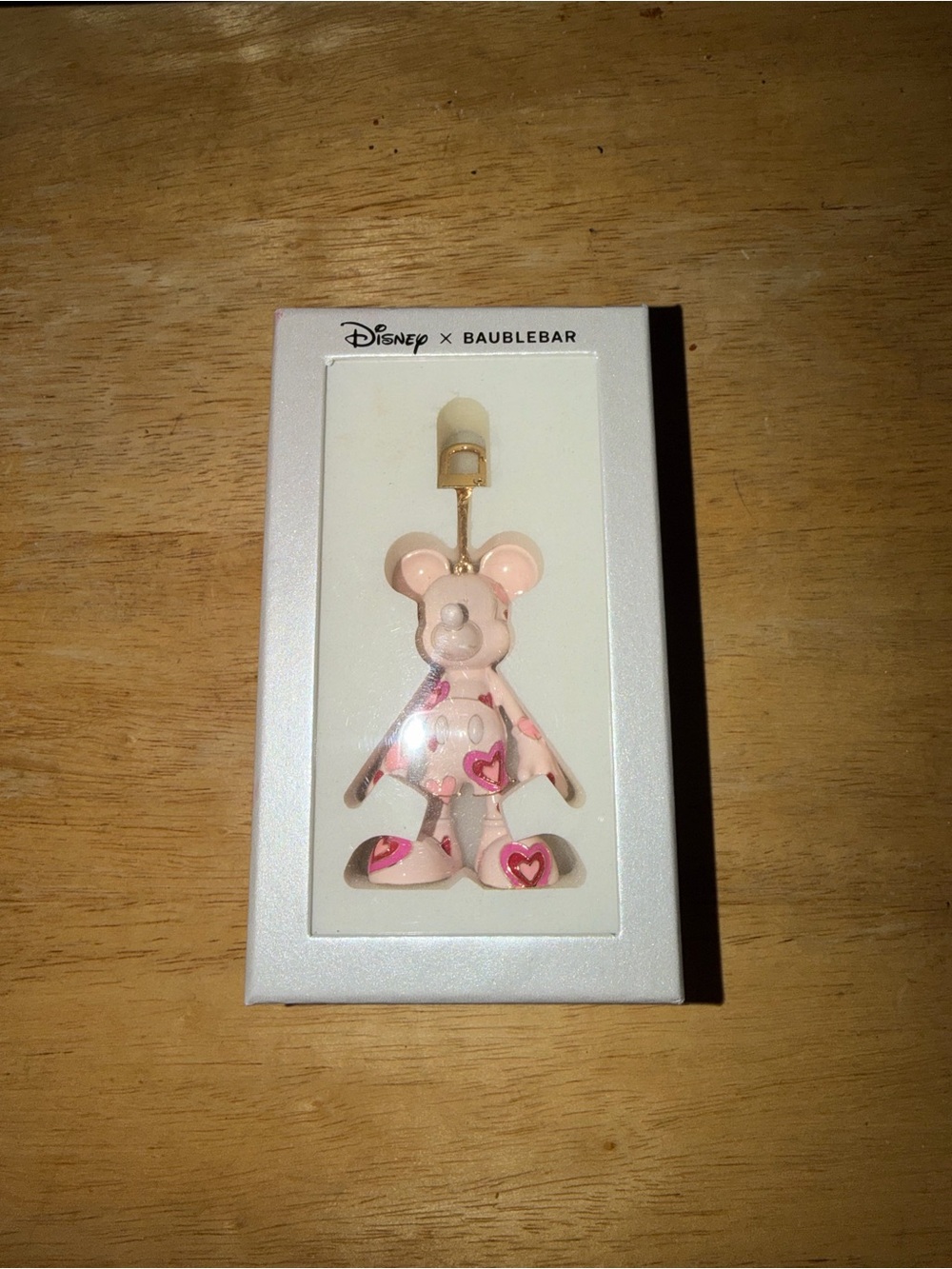 Disney Baublebar Pink Hearts Mickey Mouse Bag Charm